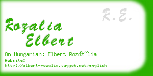 rozalia elbert business card